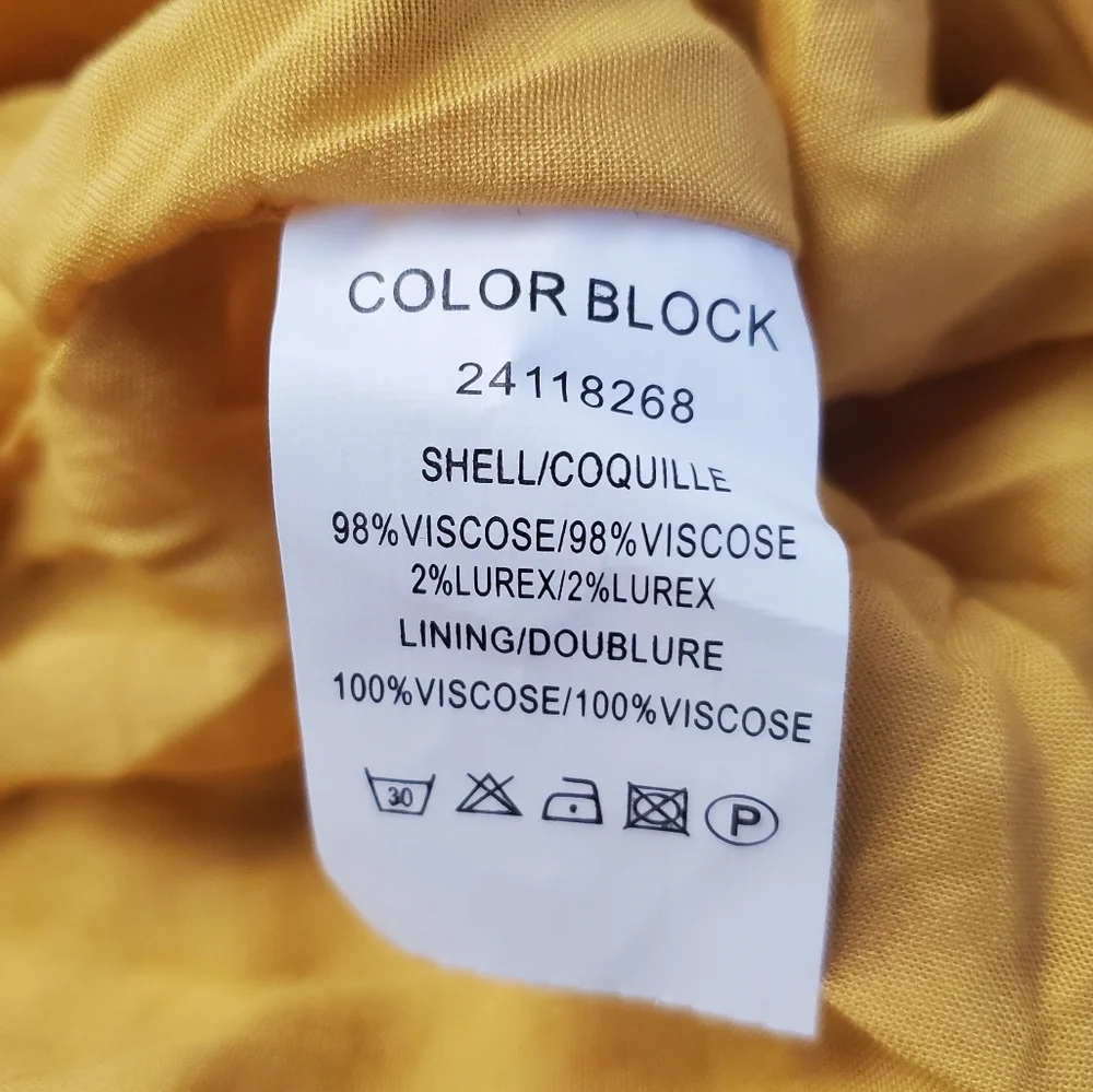 Color Block Yellow Patterned Tank Top. NEW! - Picture 5 of 5